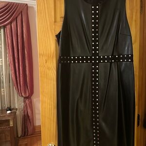 Rafaella Black Dress with Gold Studs